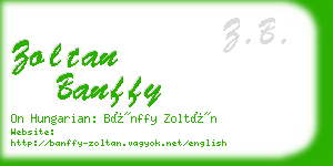 zoltan banffy business card